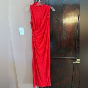 Elegant Red Sleeveless Dress